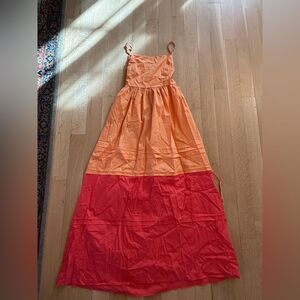Forever 21 Orange and Red Maxi Dress